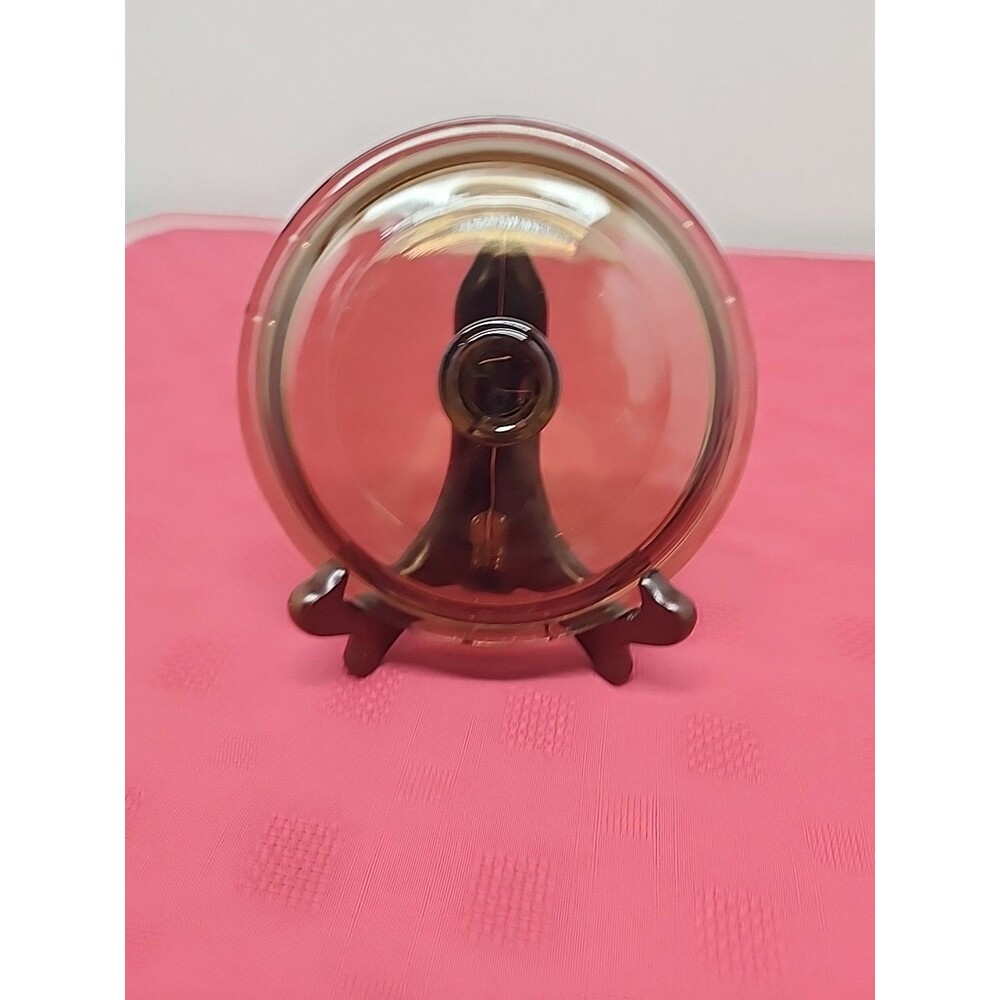 Vintage Pyrex Corning Ware Visions P81C Amber Replacement Glass Lid 6"